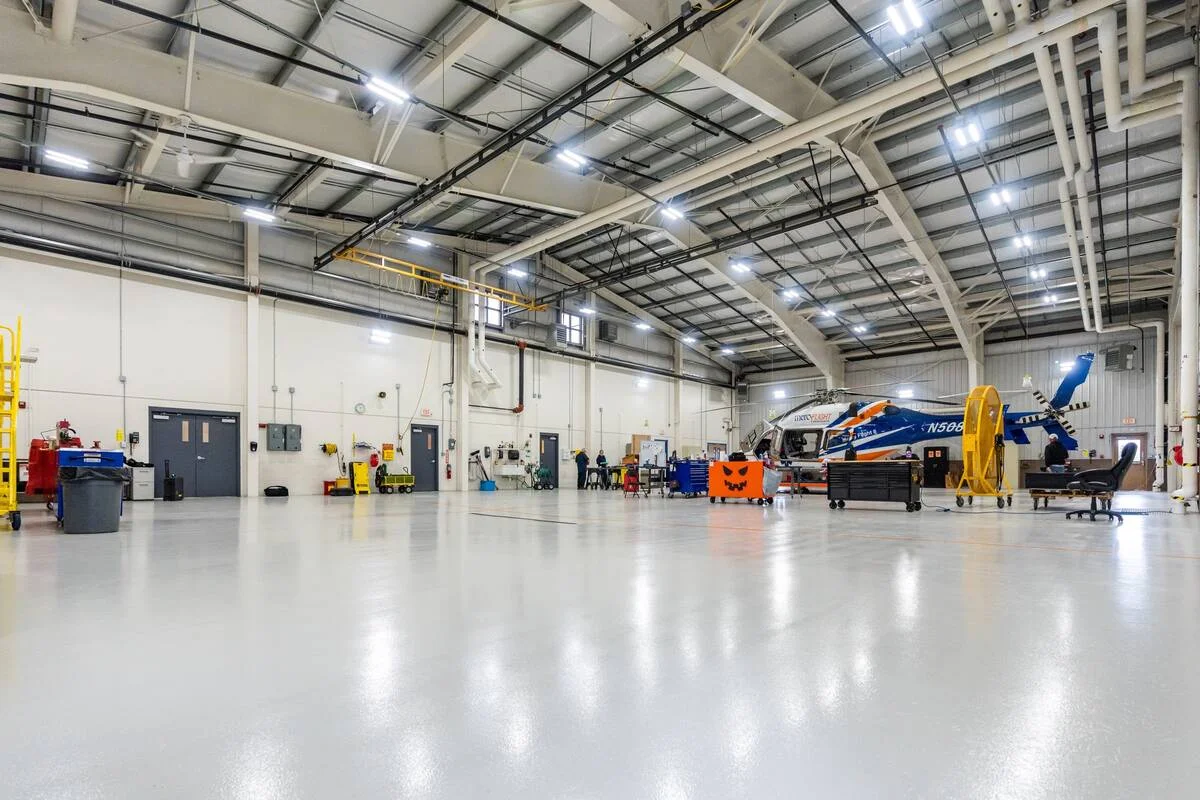 Durable Penntek concrete coating on a high-traffic floor installed on Maui