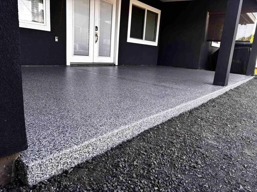Seamless easy-clean patio coating installed by Innovative Coatings in Maui