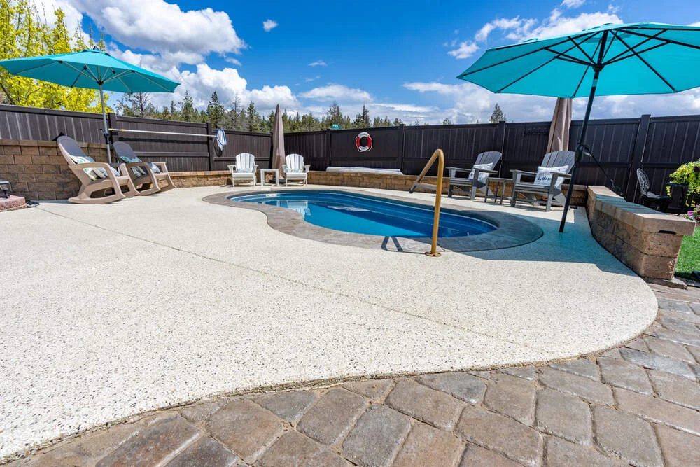 Finished poolside concrete coating by Innovative Coatings in Maui