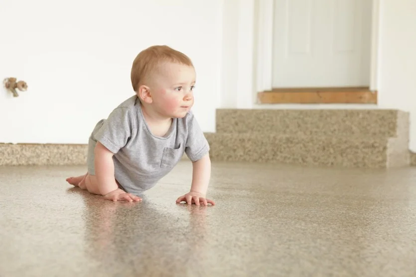 Penntek polyurea garage floor coating installed by Innovative Coatings at its Kahului, Maui home base